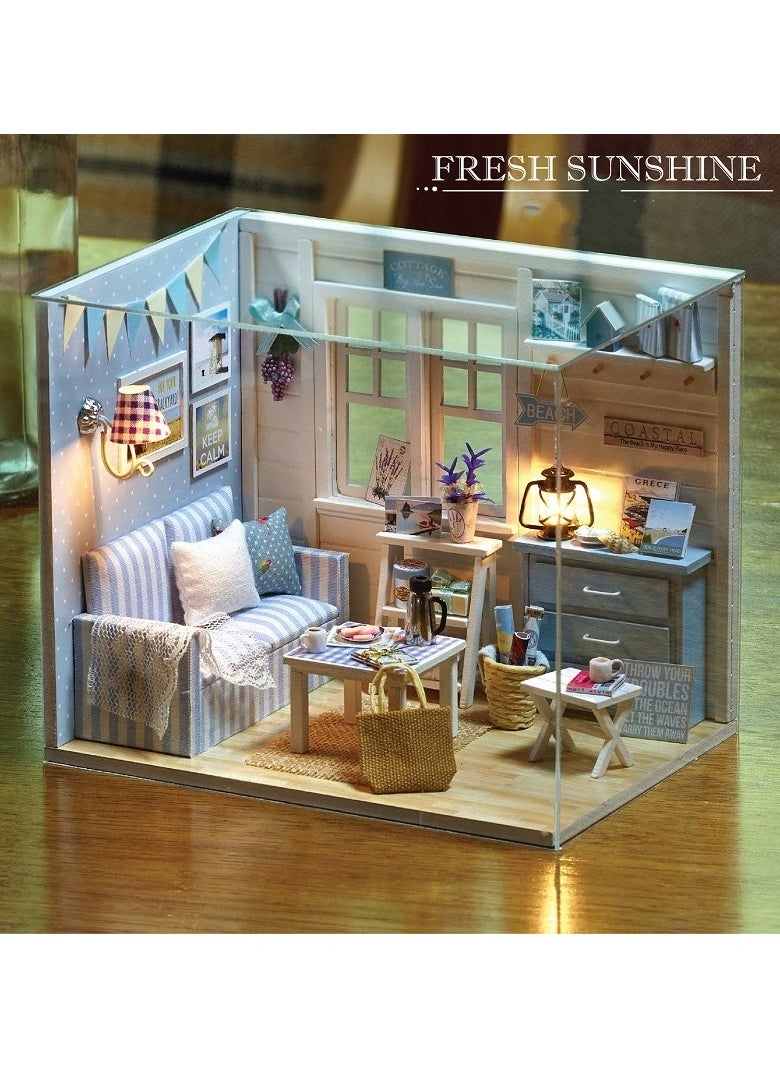 Children's Handmade DIY Cottage 3D Stereoscopic Puzzle Model