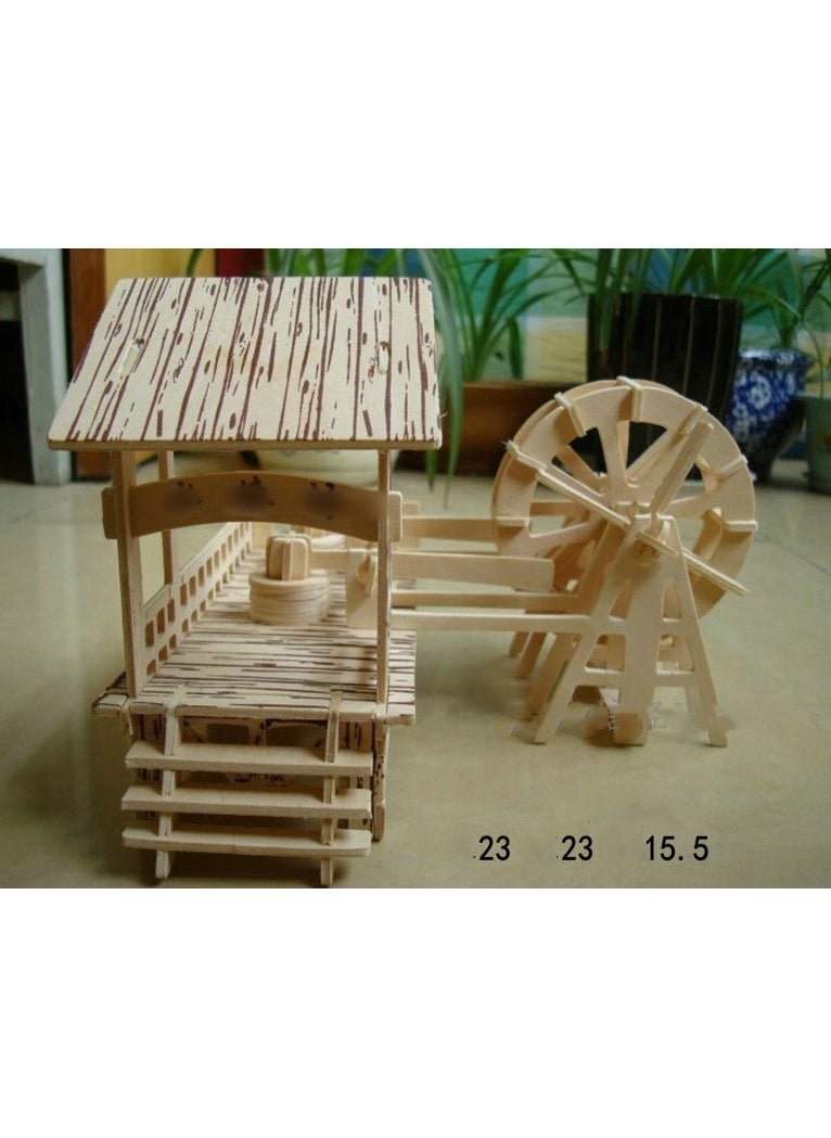 3D Puzzle Wooden Assembly Simulation Building Model