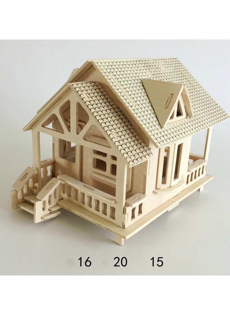 3D Puzzle Wooden Assembly Simulation Building Model