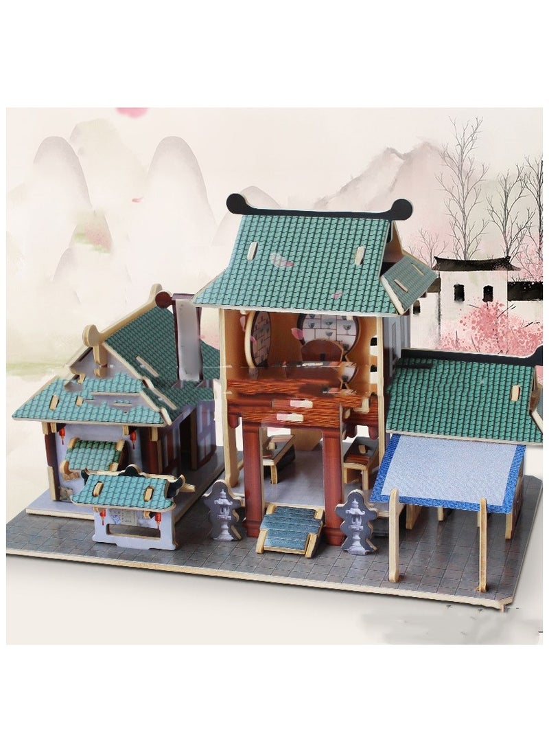 3D Puzzle Wooden Assembly Simulation Building Model