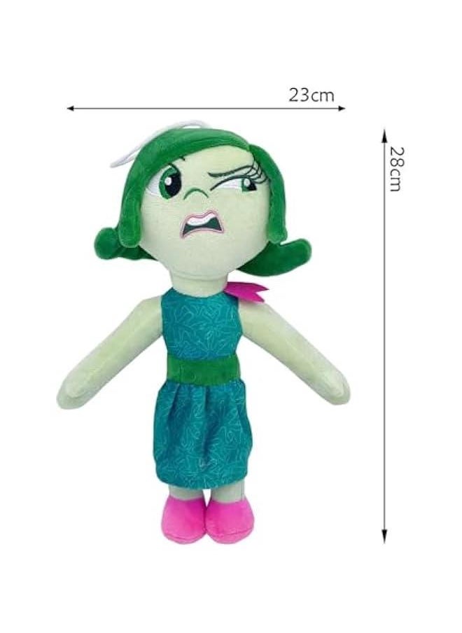 Inside Out 2 Plush, Envy Pillow Plush, Embarrassment Soft Doll Toys, Anxiety Stuffed Animals Toy Birthday for Boys Girls Movie Fans *00*(Disgust)