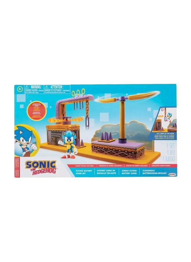 The Hedgehog Flying Battery Zone Playset With Metal Figure (15 Pieces)