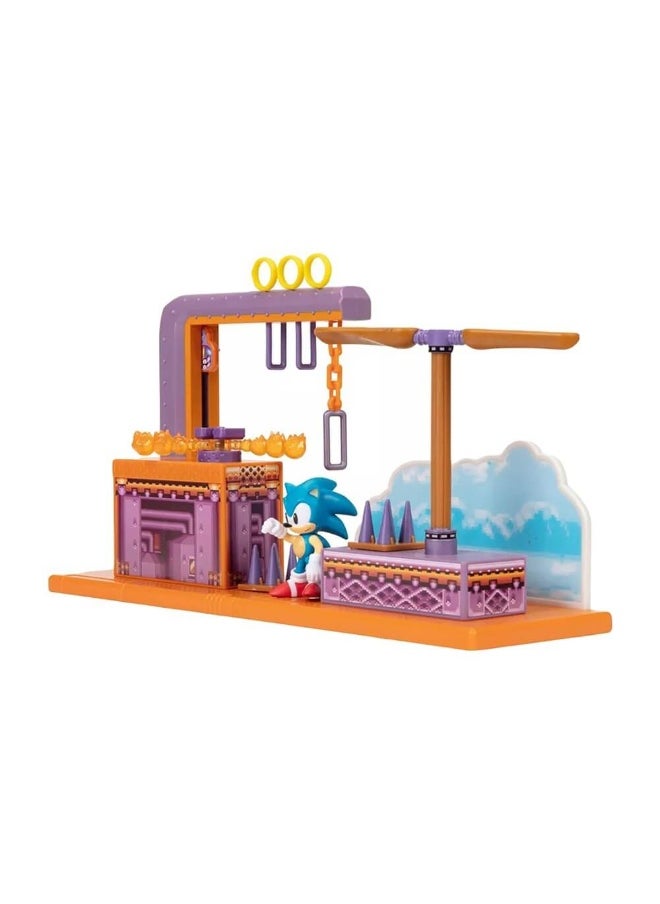 The Hedgehog Flying Battery Zone Playset With Metal Figure (15 Pieces)