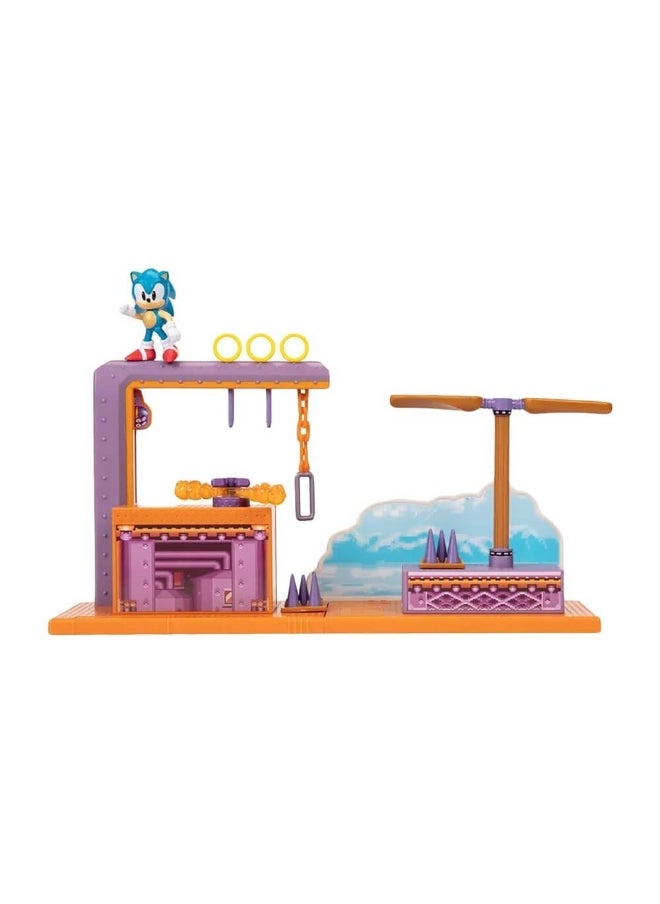 The Hedgehog Flying Battery Zone Playset With Metal Figure (15 Pieces)