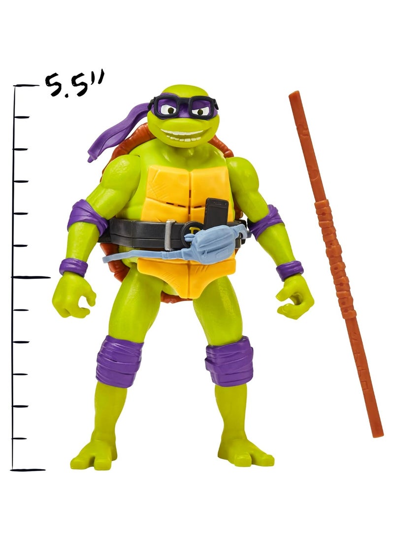 Mutant Mayhem | 5.5” Donatello | Deluxe Ninja Shouts Figure | Playmates Toys