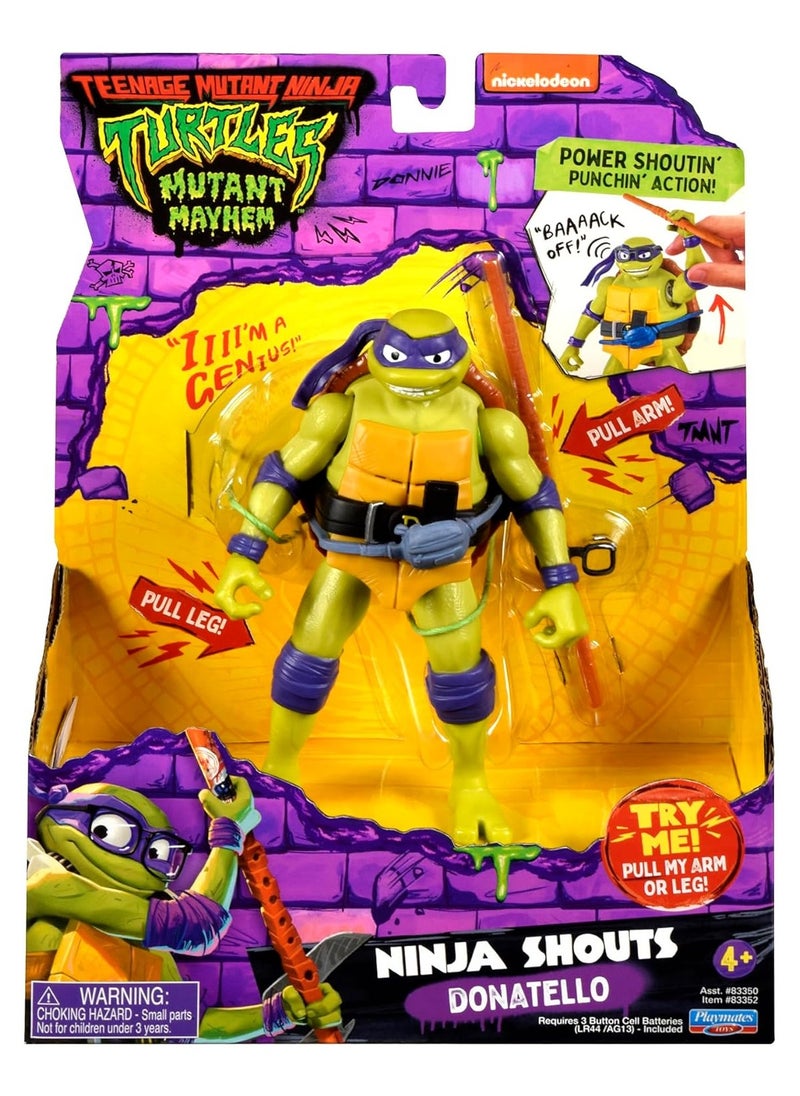 Mutant Mayhem | 5.5” Donatello | Deluxe Ninja Shouts Figure | Playmates Toys