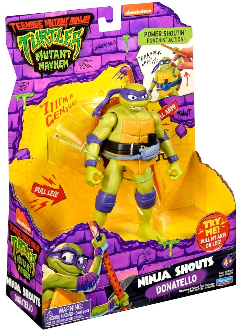 Mutant Mayhem | 5.5” Donatello | Deluxe Ninja Shouts Figure | Playmates Toys