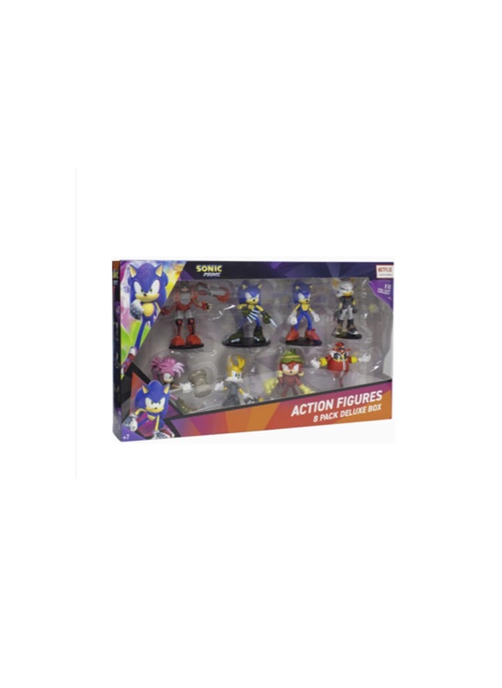 Sonic Articulated Action Figures 8 Pack Deluxe Box