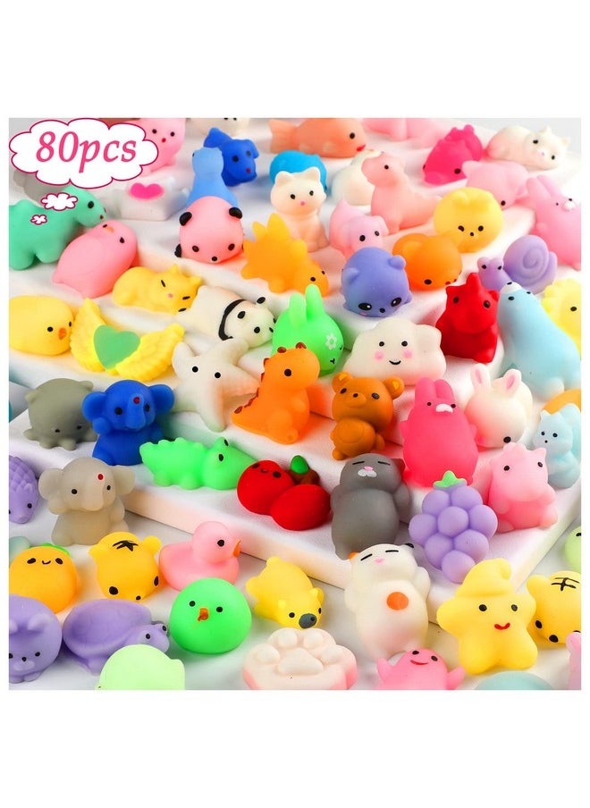 80Pcs Mochi Squishy Toys, Mini Kawaii Squishy Fidget Toys Bundles Squishies Party Favors For Kids Gift For Easter Basket Stuffers Egg Fillers Birthday Classroom Prize Pinata Christmas Stocking