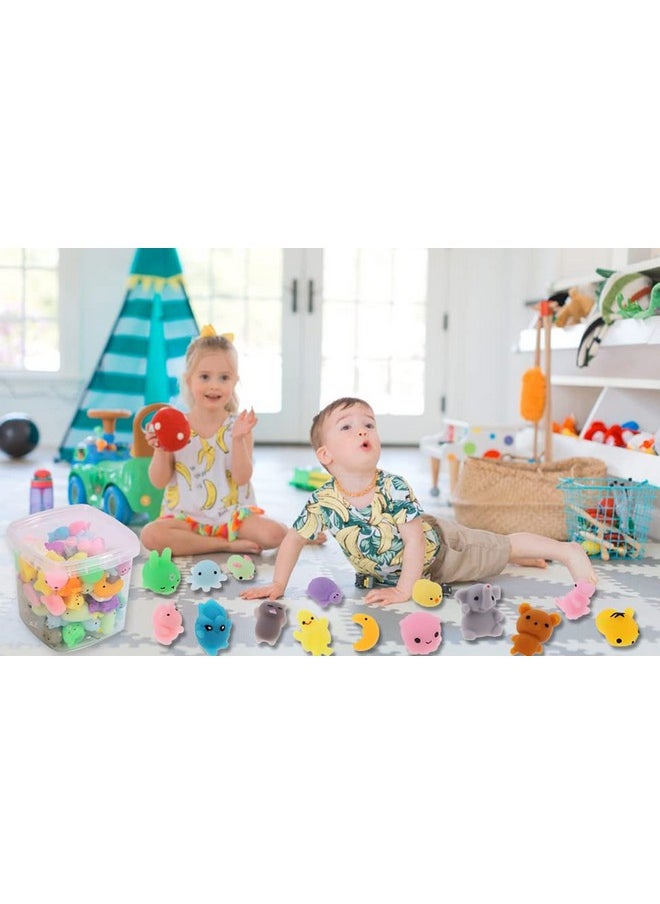 72 Pcs Mochi Squishy Toys, Kawaii Squishy Animals For Party Favors Classroom Prize Pinata Easter Fillers Fidget Toys Pack Bulk Squishies Toys Gifts Christmas Stocking Valentines