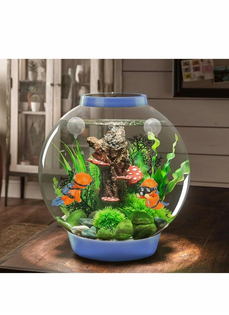 Floating Fish Tank Decorations，Aquarium Decorations, Lovely Diver Device Accessories，Suitable for All Kinds of Tanks（2 Pack）