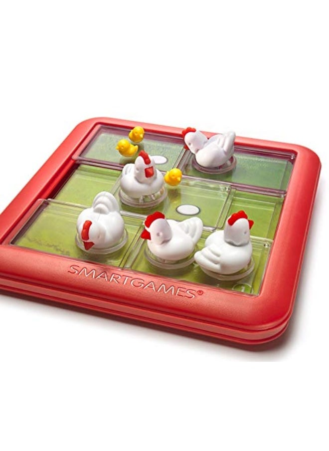 SmartGames Chicken Shuffle Jr. Skill-Building Travel Game for Kids and Adults Ages 4 & Up, 48 Challenges