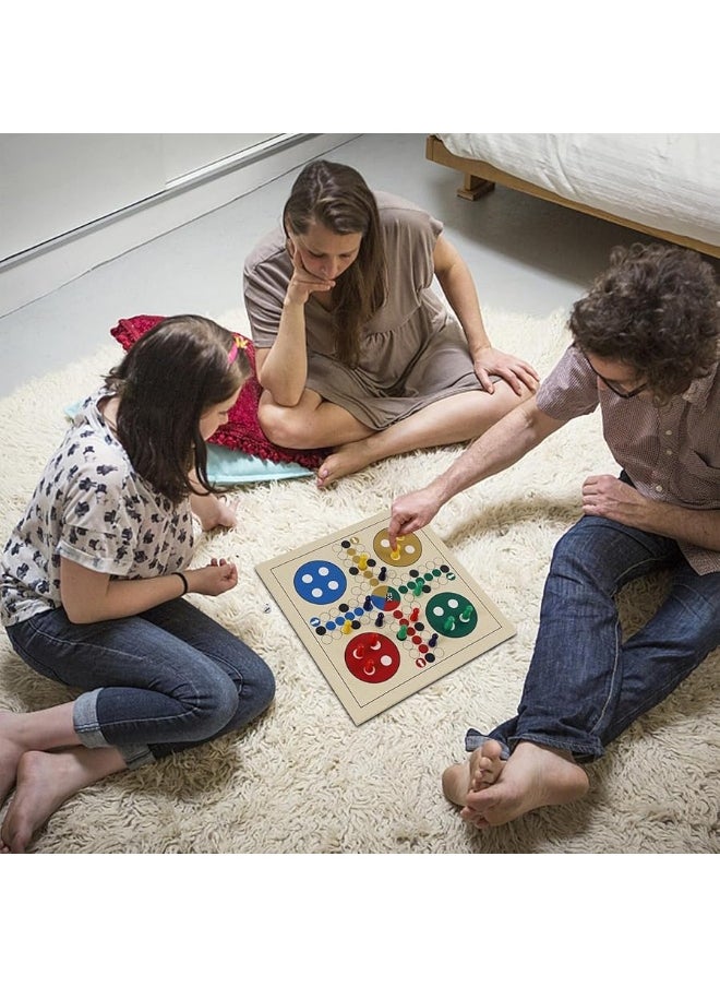 Juegoal 7-in-1 Wooden Board Game Set for Kids Adults, Tabletop Combo Classic Travel Portable Board Games (Chess, Checkers, Chinese Checkers, Backgammon, Parcheesi, Snakes and Ladders, Tic Tac Toe)