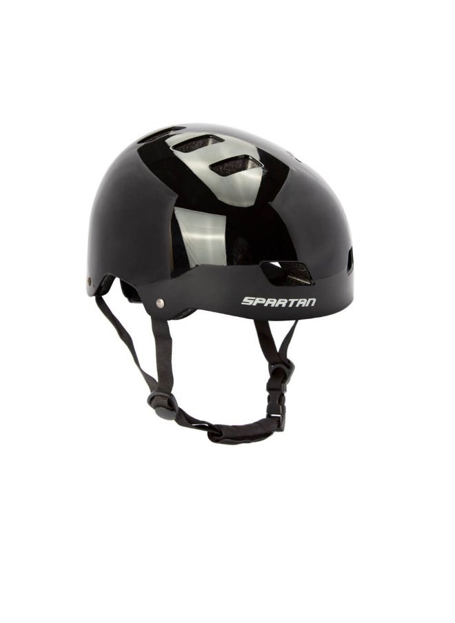 Skate Helmet (Medium, Glossy Black)