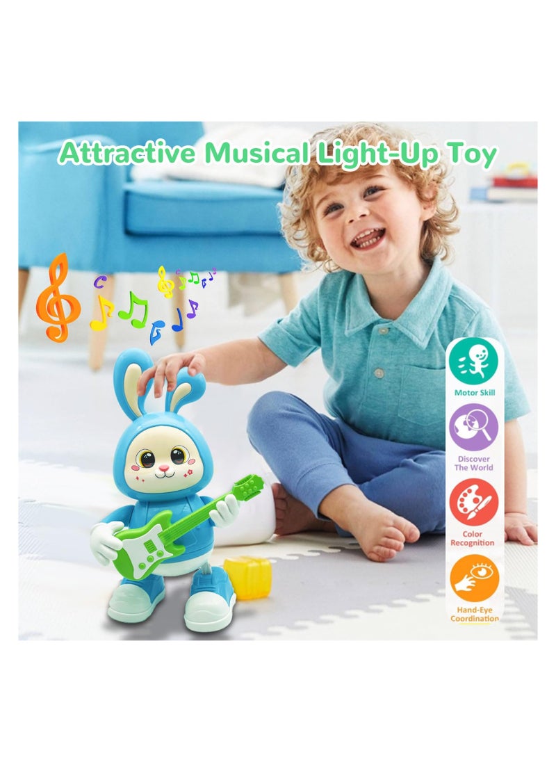 Interactive Musical Crawling Toy for Babies, Early Learning Educational Moving Toys for 0-6 Months, Toddler Developmental Toys with Lights and Music, Safe and Durable Play Companion (Rabbit)