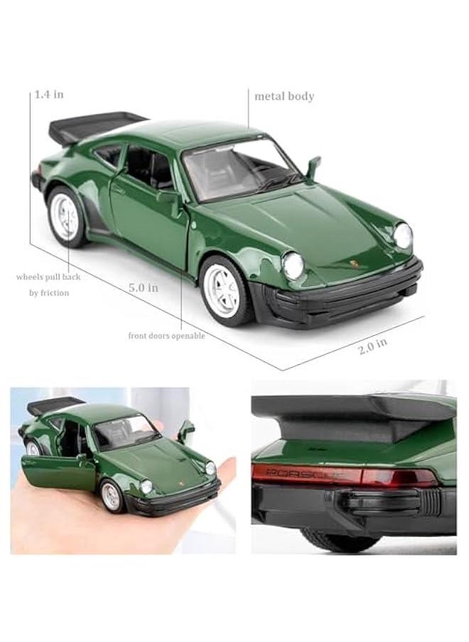 Toy Cars Porsche 911 Turbo 1978 1/36 Scale Diecast Car Models,Pull Back Vehicles Toys,Car Toys Gifts for Kids Age 3-5 Green