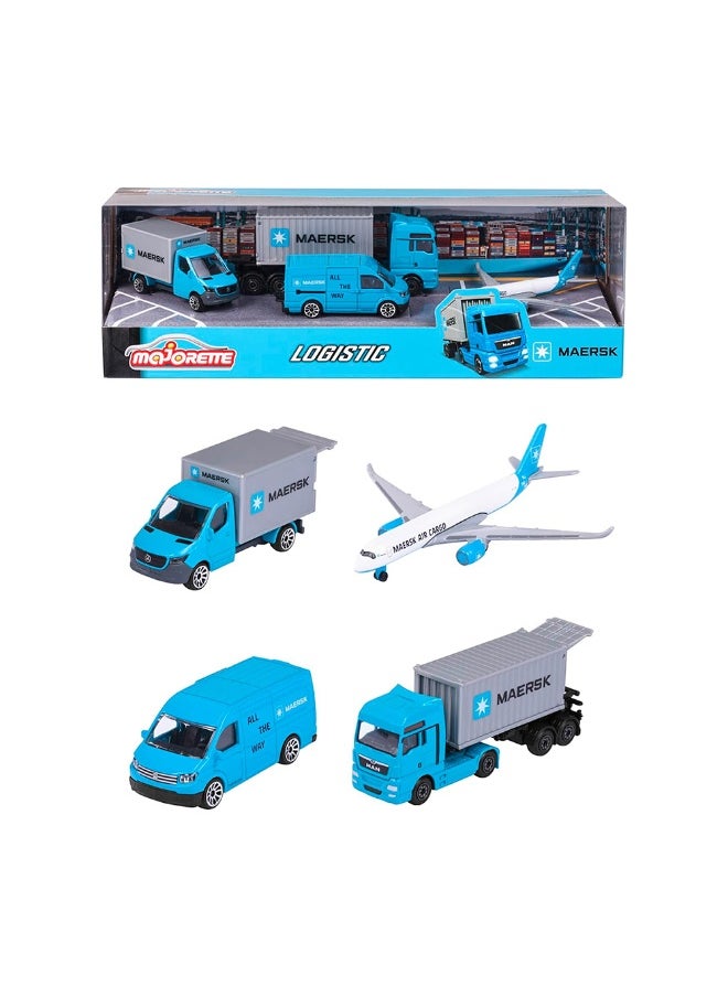 Majorette Maersk Transportation Vehicles Giftpack (4 Pieces)