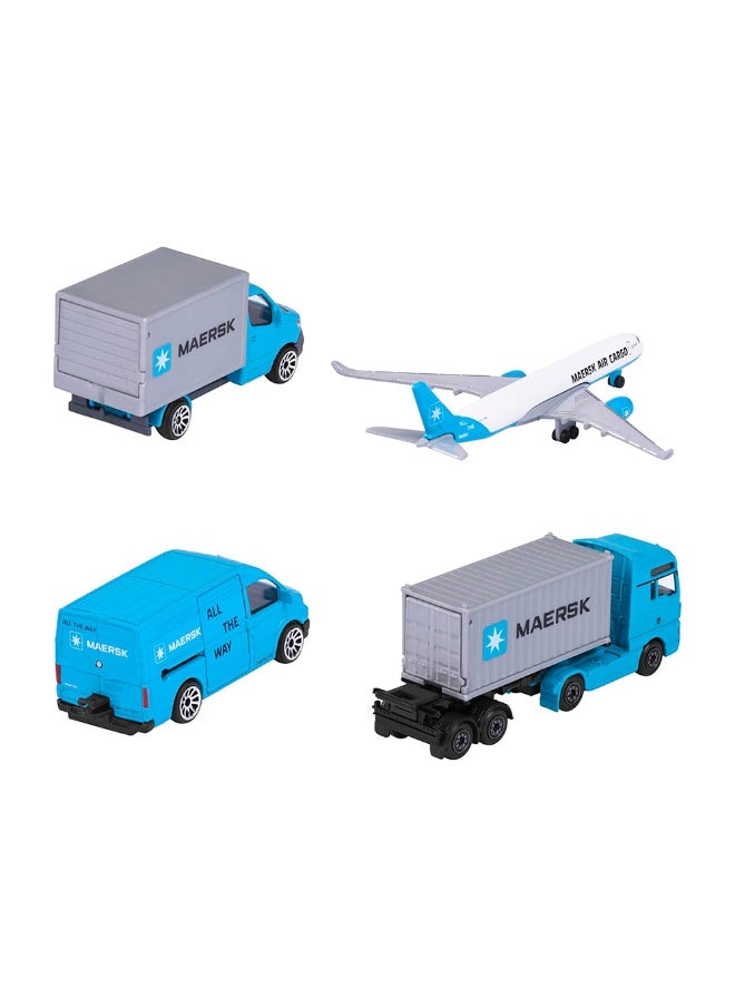 Majorette Maersk Transportation Vehicles Giftpack (4 Pieces)