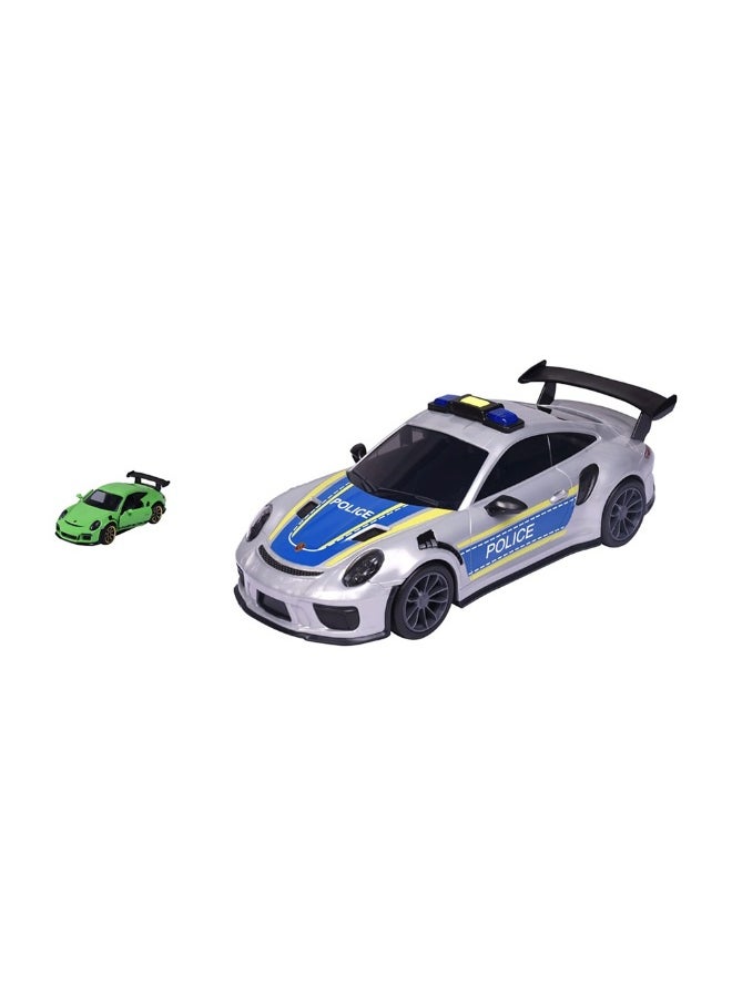 Majorette Porsche 911 GT3 RS Carry Case Police Car with Mini Car