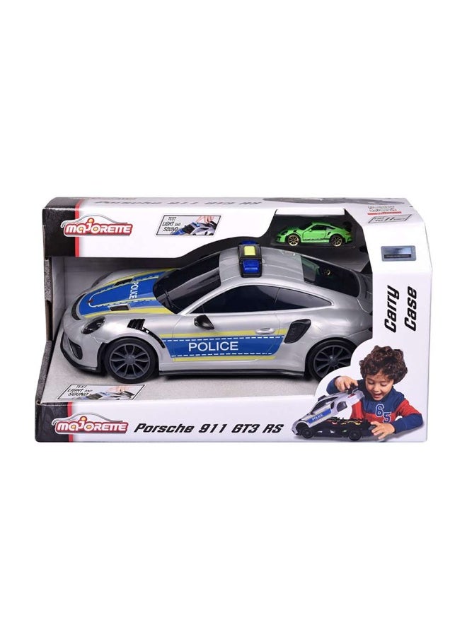 Majorette Porsche 911 GT3 RS Carry Case Police Car with Mini Car