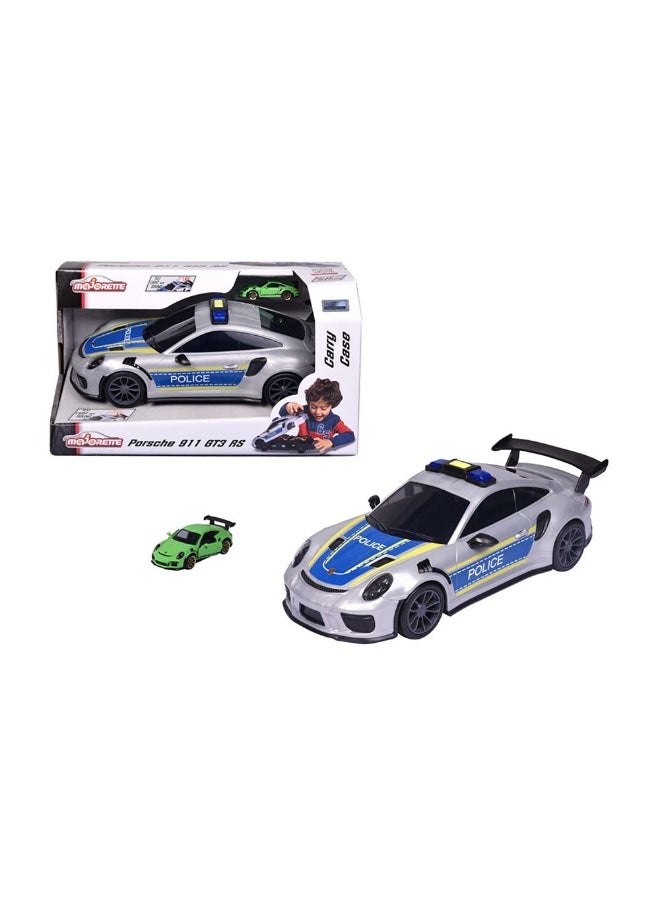 Majorette Porsche 911 GT3 RS Carry Case Police Car with Mini Car