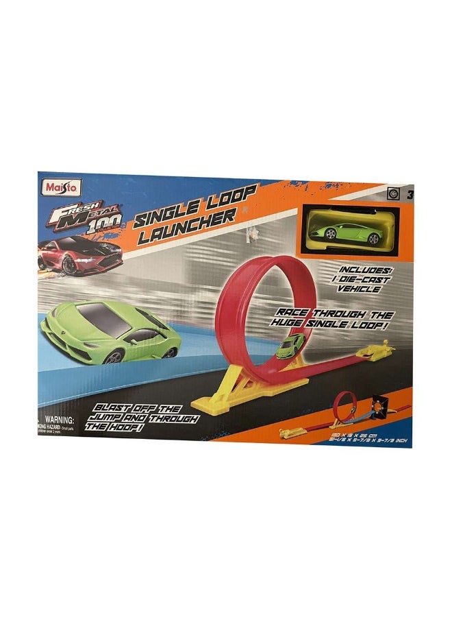 Fresh Metal 100 Single Loop & Launch Stunt Playset