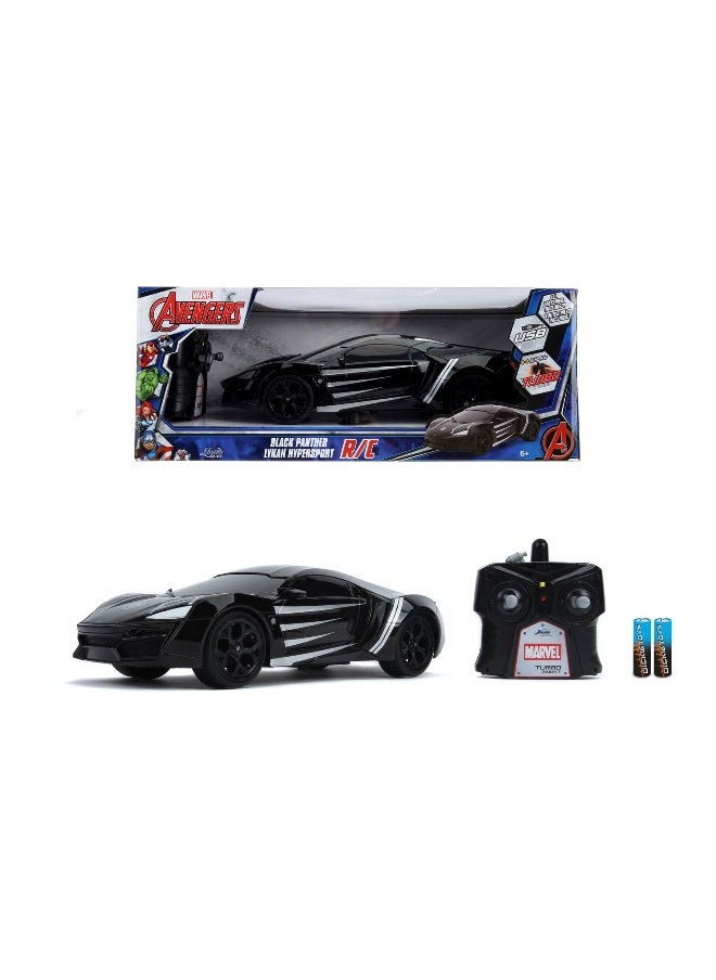 Jada Marvel Avengers Black Panther Lykan Hypersport RC Car (1:16)