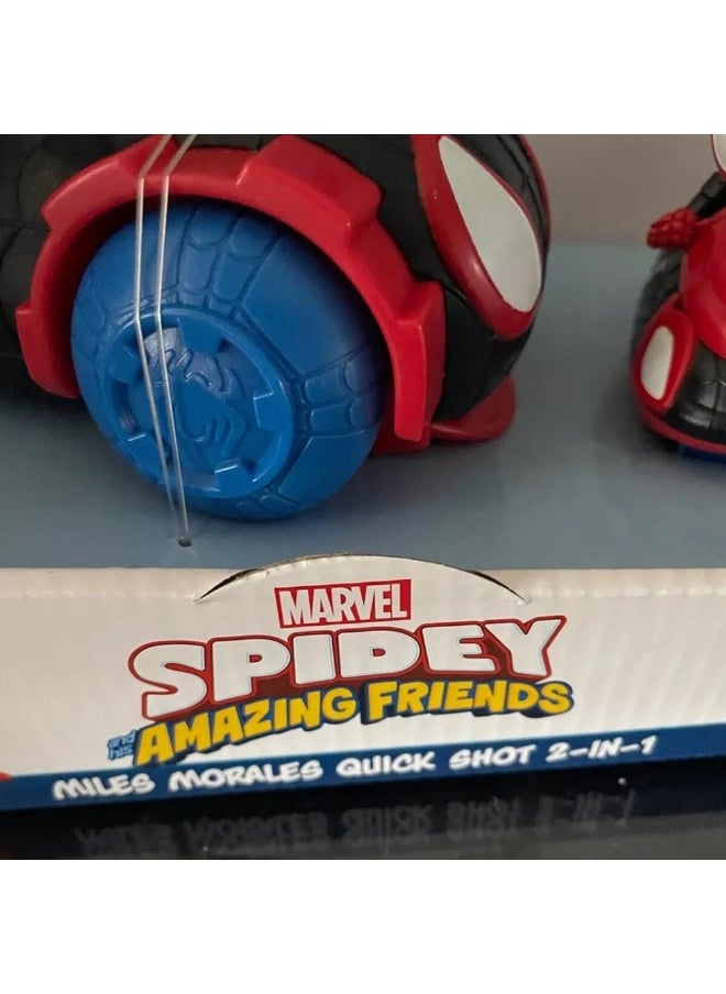 Spidey & Its Amazing Friends 2-In-1 Miles Morales Quick Shot Vehicle