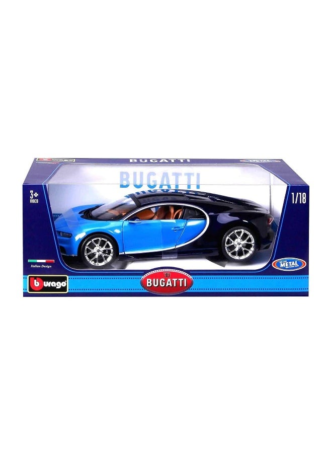 Bburago Bugatti 2016 Chiron Die-cast Car (1:18, Blue)