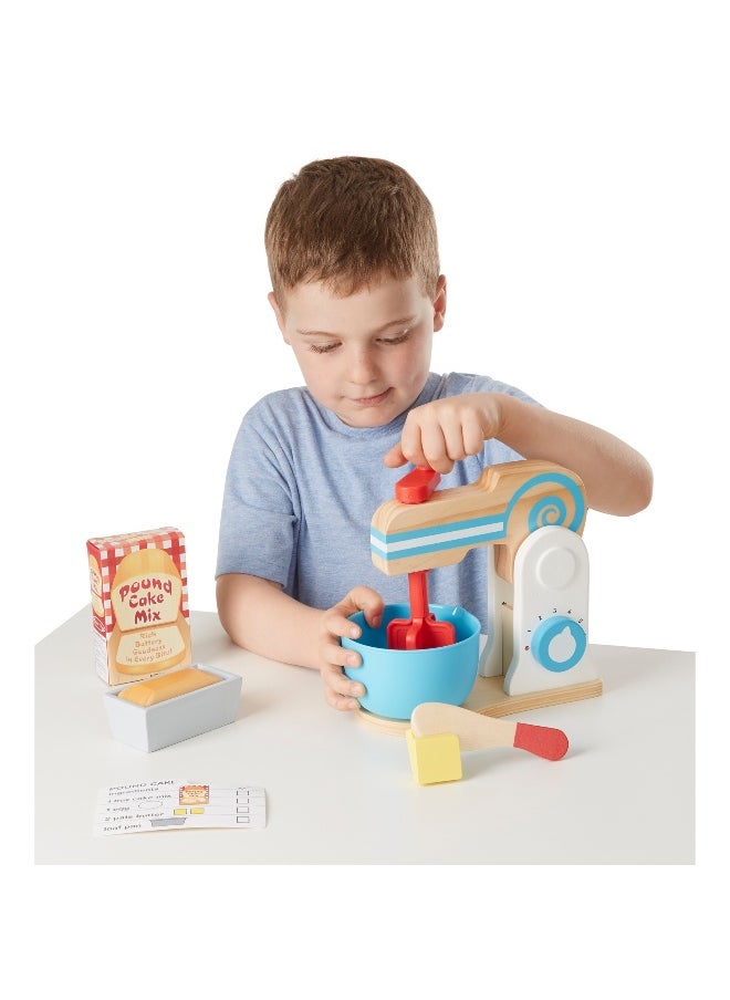 11-Piece Wooden Make-A-Cake Mixer Set