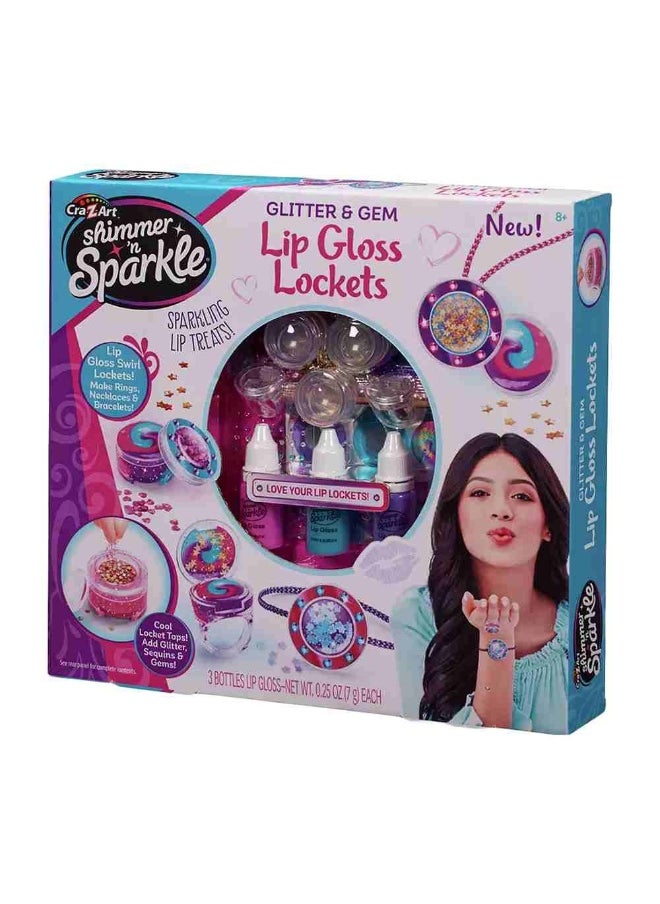 Shimmer N Sparkle Glitter & Gem Lip Gloss Locket Kit