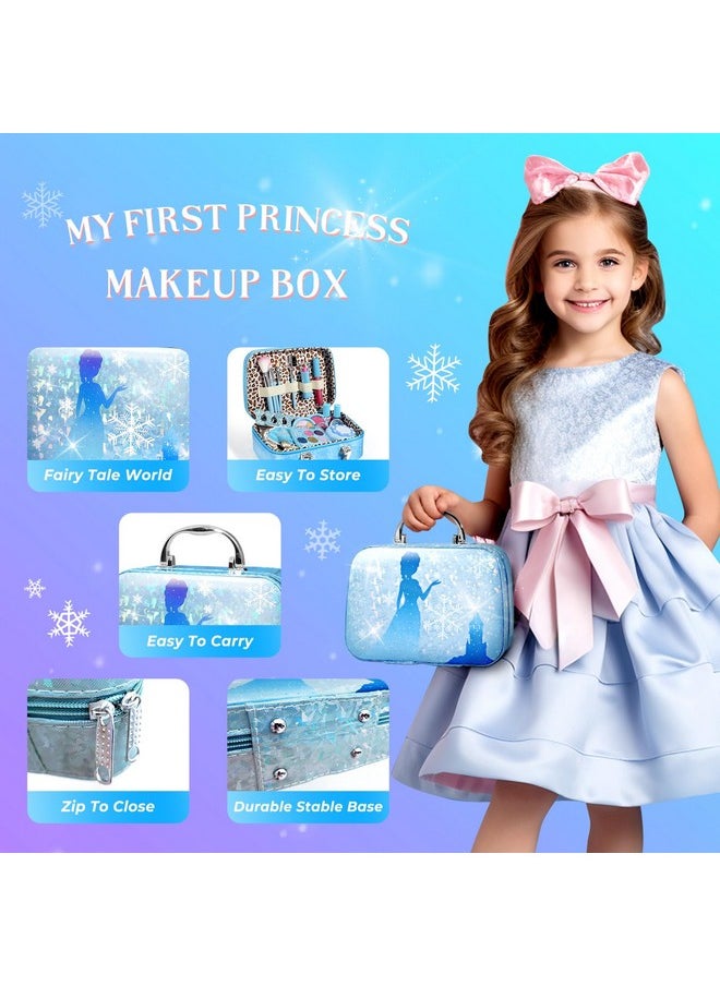 Kids Makeup Kit For Girl Toys, Frozen Makeup Set For Girls, Real Washable Makeup Kit For Girls, Birthday Christmas Princess Gifts For Girls Kids Toddlers Age 3 4 5 6 7 8 9 10 11 12 Year Old