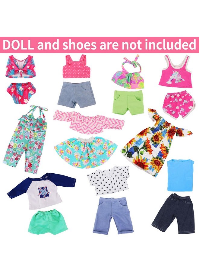 10 Sets 18 Inch Doll Clothes - 18 Pcs Doll Clothing Doll Outfits Dress Swimsuits Jumpsuit Tights For 18 Inch Dolls Christmas Birthday Gift