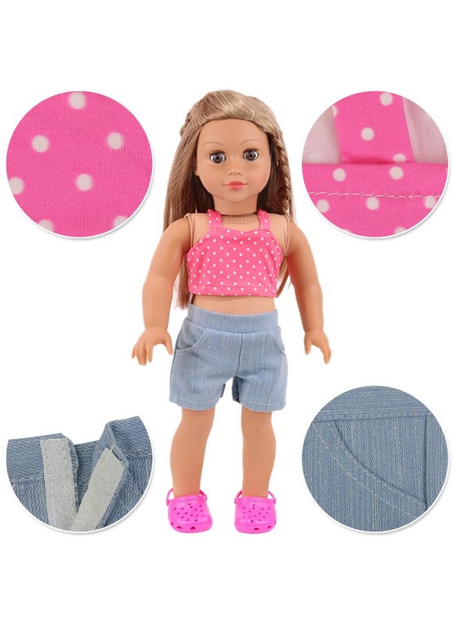 10 Sets 18 Inch Doll Clothes - 18 Pcs Doll Clothing Doll Outfits Dress Swimsuits Jumpsuit Tights For 18 Inch Dolls Christmas Birthday Gift