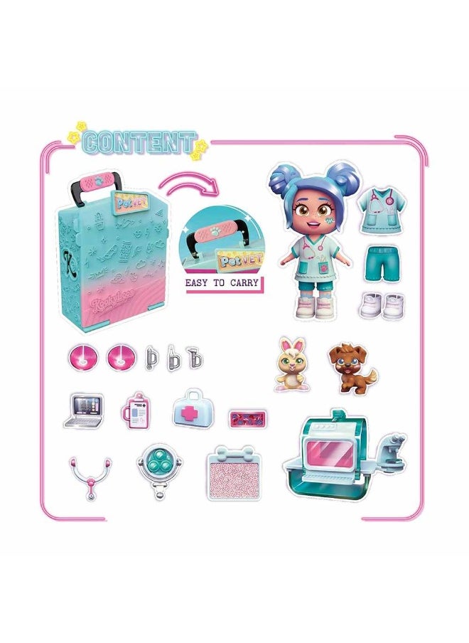 Kookyloos Carla'S Wardrobe Playset With Doll & Fashion Accessories