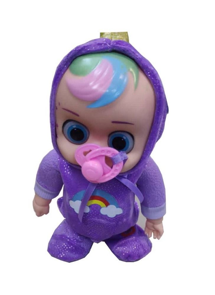 Baby Doll Singing Crying Walking Doll Music Doll For Baby one Purple