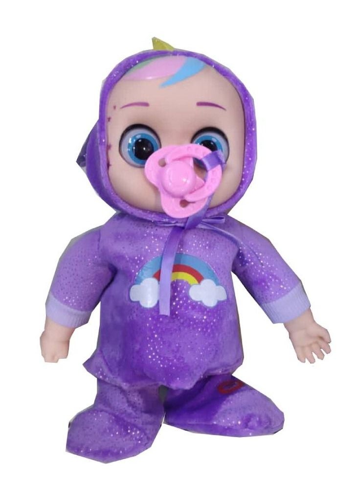 Baby Doll Singing Crying Walking Doll Music Doll For Baby one Purple