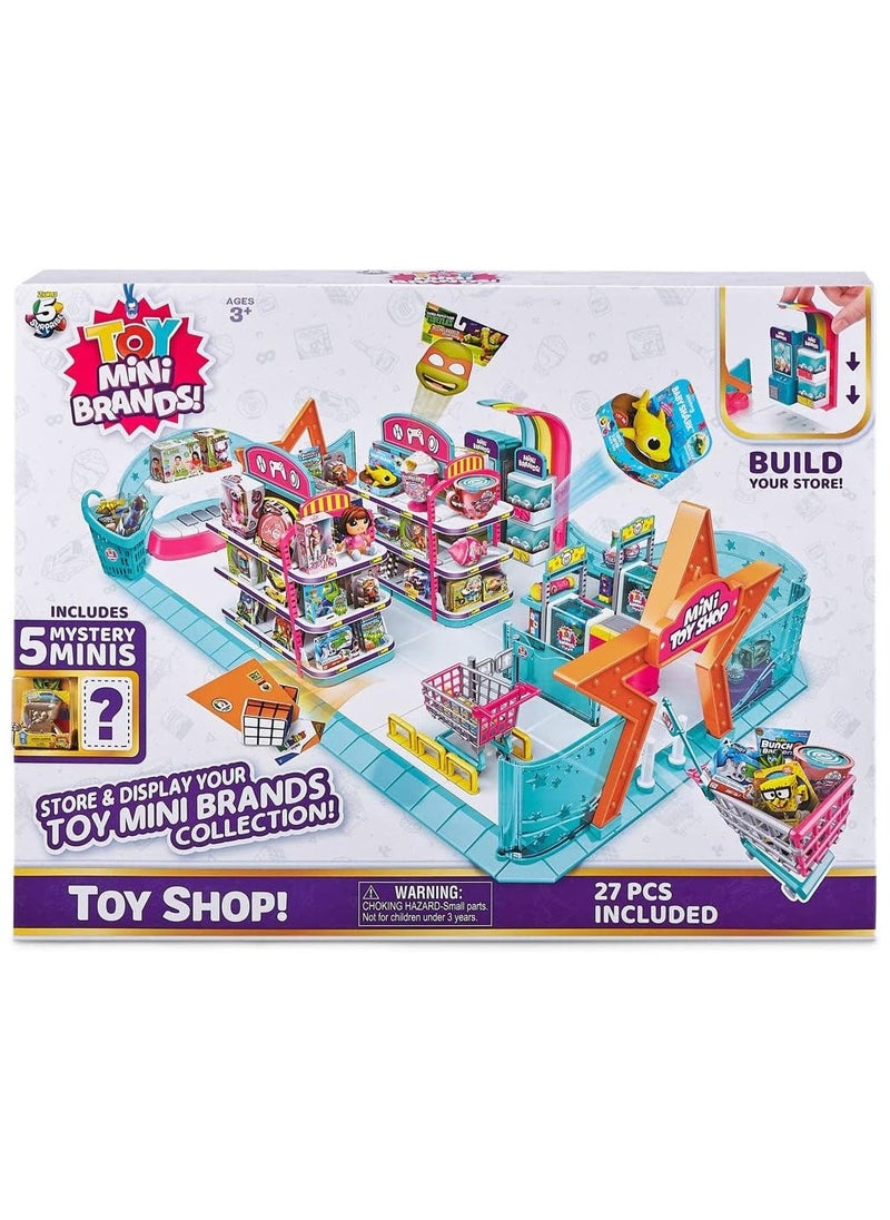 Mini Brands 5 Surprise Toy Shop Playset Series 1 by ZURU with 5 Exclusive Mystery