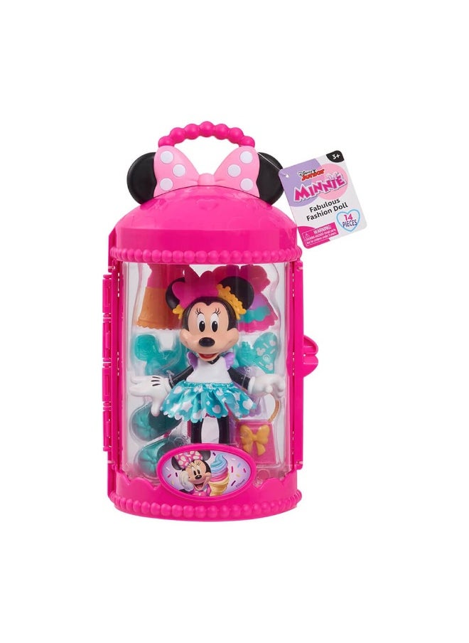 Disney Junior Minnie Fabulous Fashion Doll (14 Pieces)