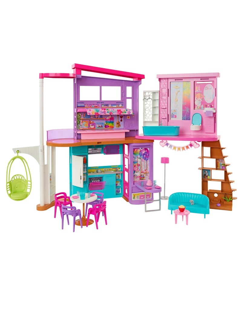 Vacation House Playset with 30+ Pieces, Toy for 3 Year Olds & Up