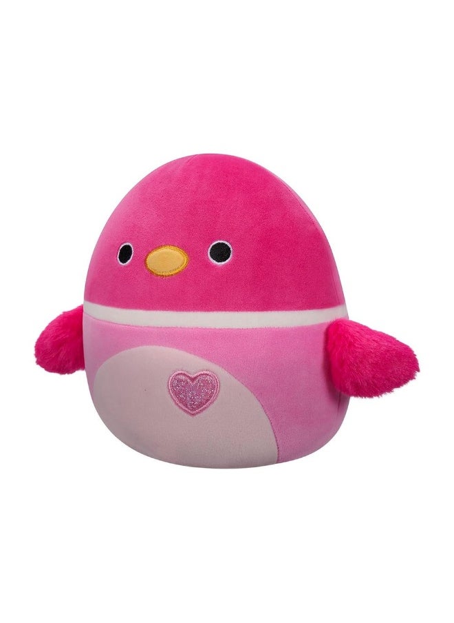 Valentine'S Edition Della The Duck With Candy Heart Plush Toy (19 Cm)