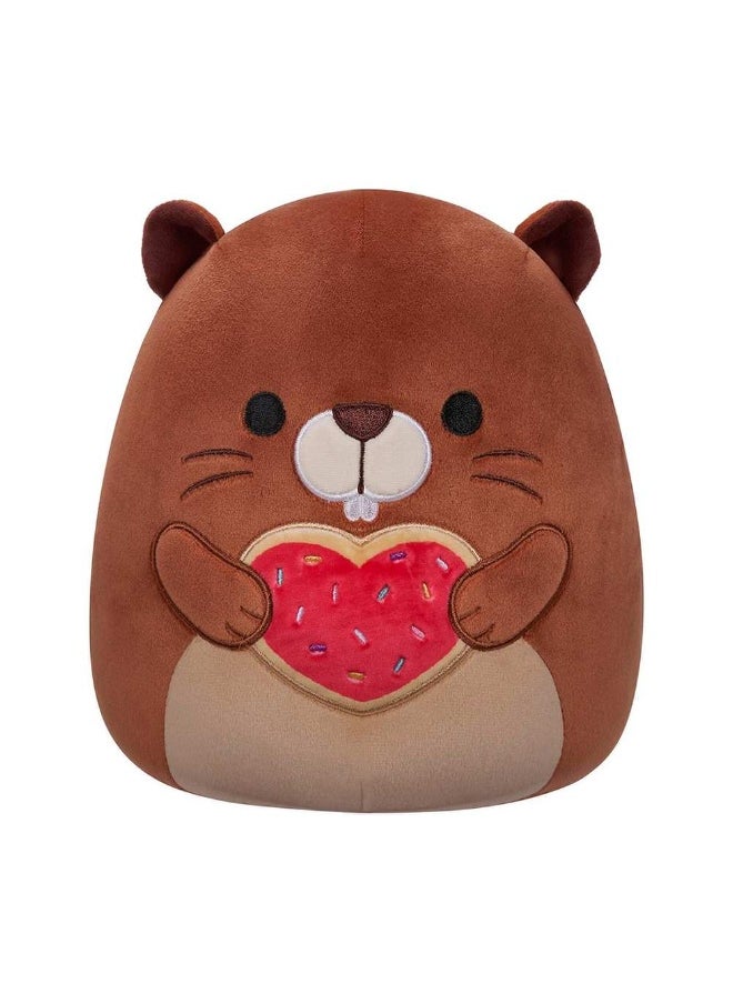 Squishmallows Valentine's Edition Chip the Beaver Plush Toy (19 cm)