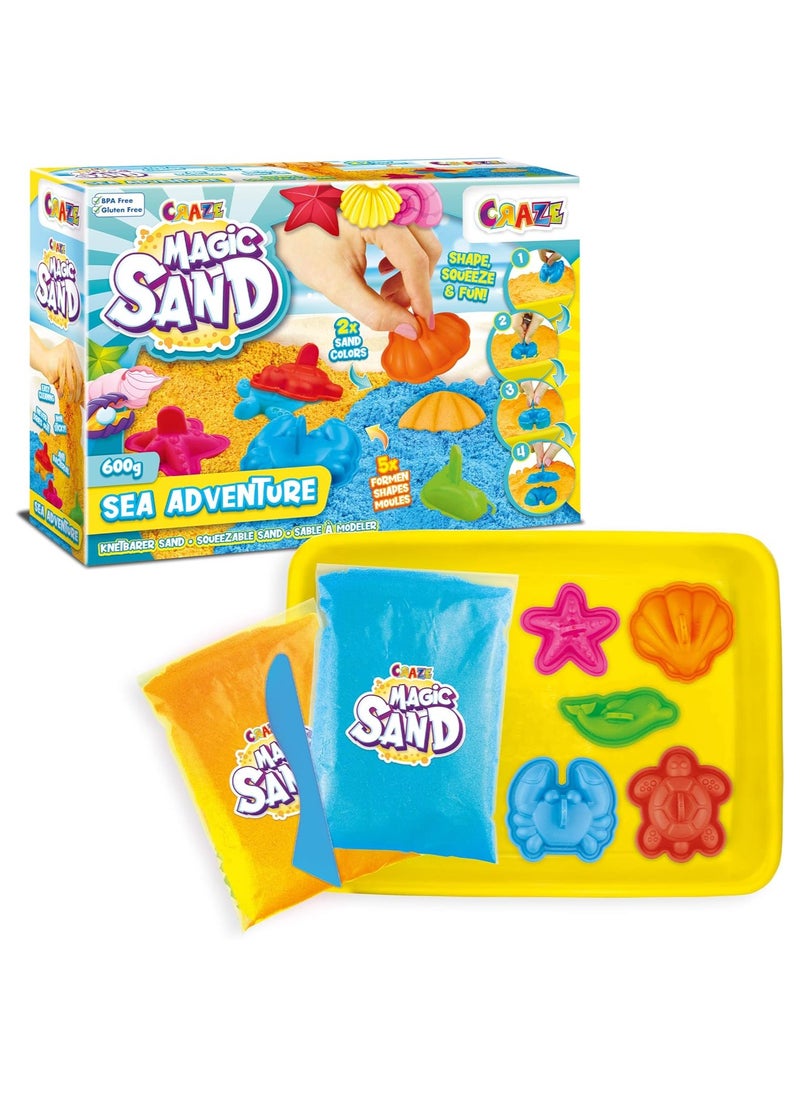 Magic Sand | Sea Adventures | Kinetic Play Set | Fun Beach-Themed Craft Activity