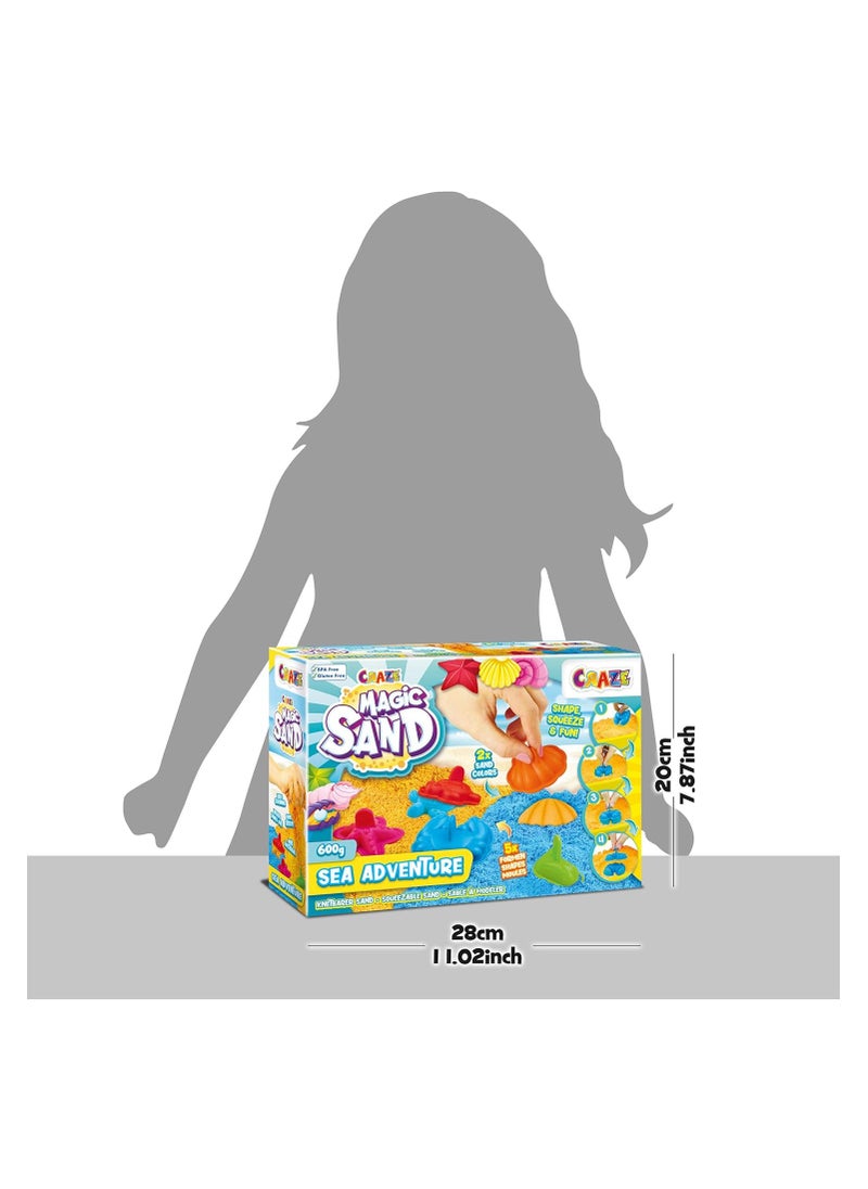Magic Sand | Sea Adventures | Kinetic Play Set | Fun Beach-Themed Craft Activity