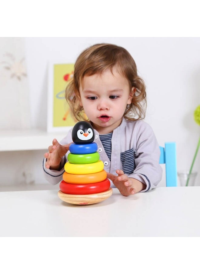 Wooden Penguin Tower Stacking Toy