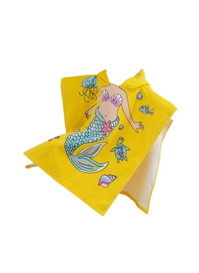 Bambimici Mermaid Print Baby Bath Towel with Hood