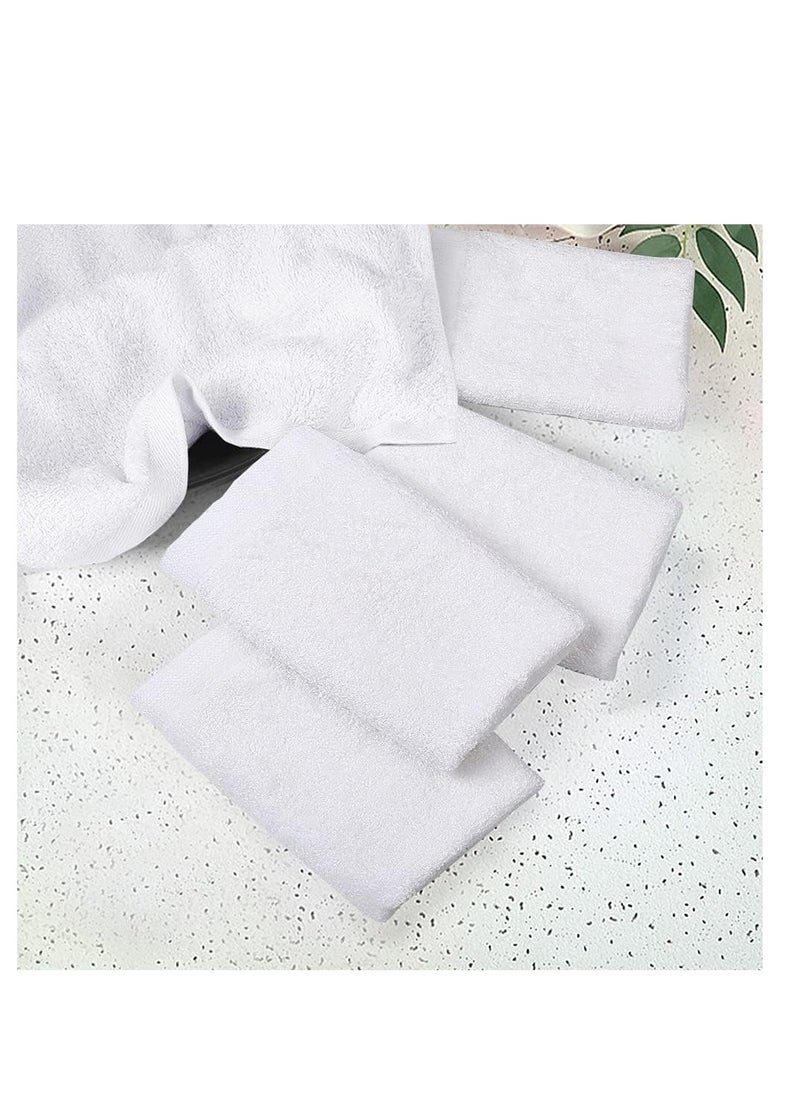 Yoofoss Luxury Washcloths Towel Set 10 Pack Baby Wash Cloth for Bathroom-Hotel-Spa-Kitchen Multi-Purpose Fingertip Towels & Face Cloths - White