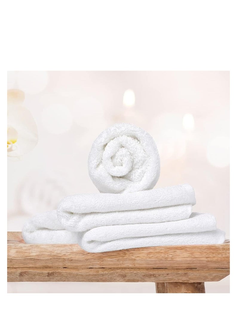 Yoofoss Luxury Washcloths Towel Set 10 Pack Baby Wash Cloth for Bathroom-Hotel-Spa-Kitchen Multi-Purpose Fingertip Towels & Face Cloths - White