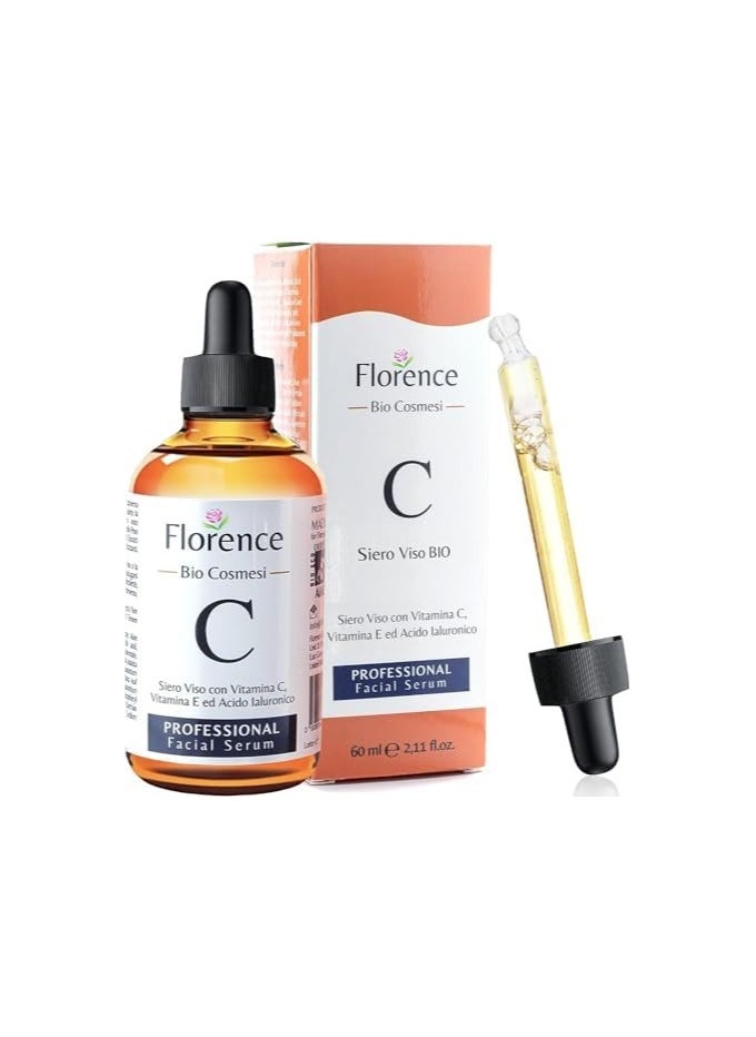 Big 2 Fl Oz Organic Vitamin C Face Serum. Anti Aging Dark Spot Remover Facial Serum. All-in-One Brightening Vitamin C, Hyaluronic Acid & Vit E Skin Care Serum for Eye Area, Fine Lines & Wrinkles