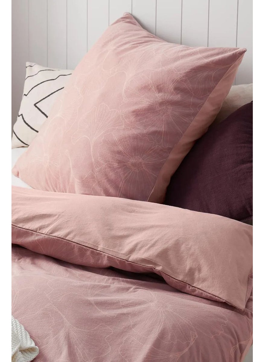 Winter Jersey Duvet Set 135 x 200 cm, Peach